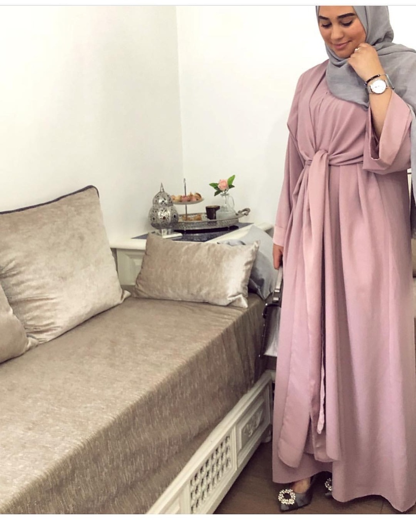 7922 Aliexpress Fashion Middle East Europe And The United States Fake Two Straps And More Wear French Dubai Robe Spring Dress