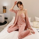 Loose Long-sleeved Home Service Padded Nightgown