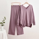 بدلة نسائية عصرية بتصميم غربي مع بنطال واسع