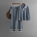 Lapel Contrast Color Fashion Women's Suit High Waist