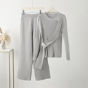 Women's Sweater Knitted Wide-leg Pants Two-piece Set