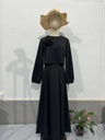 Flower Lantern Sleeve Loose Dress Women's Skirt Suit Two-piece Set