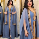  فستان قفطان انيق وفخم مع عباءة ذات طابع اسلامي عصري وجذاب