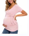 Cross V-Neck Breastfeeding T-Shirt Maternity Top
