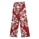 Women's New Fashion Retro Wide Leg Pants Printed Linen Pants