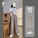 Summer Thin Section High Waist Drape Pants Suit Wide Leg Pants Women