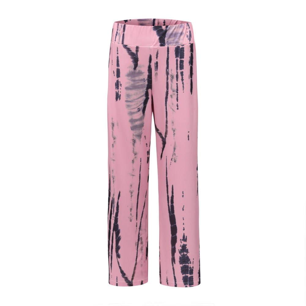 Tie-dye Printed Wide-leg Pants Casual Pants