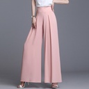 New Style Draped Pleated High Waisted Loose Casual Pants Fat Leg Pants