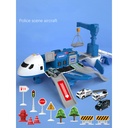 Children's Toy Track Storage Airplane With Alloy Car Ejection Music Inertia Model