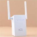 مقوي شبكة WiFi مزود بهوائي مزدوج ومنفذين للشبكات