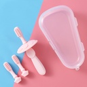 Baby Silicone Training Toothbrush Kids Safe Toddler Replaceable Soft Head Toothbrush Set