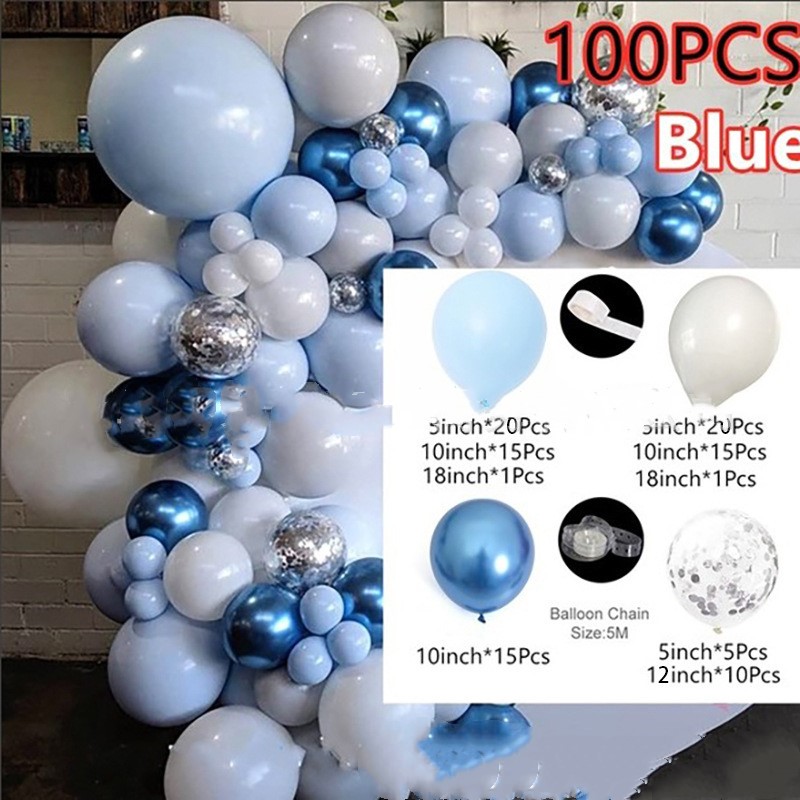 A balloon garland set perfect for welcoming a newborn and celebrating birthdays, adding a special festive atmosphere to the occasion 