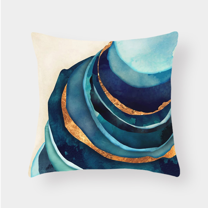 Landscape cushion pillow lumbar cushion cover