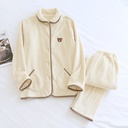 Bear Flannel Pajamas For Autumn And Winter