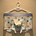 Youth Cartoon Printed Breathable Waist Boxer Shorts