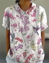 Summer Lapels Short Sleeve Elegant European And American Style Women Top