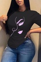 Women's Printed Round Neck Loose T-shirt