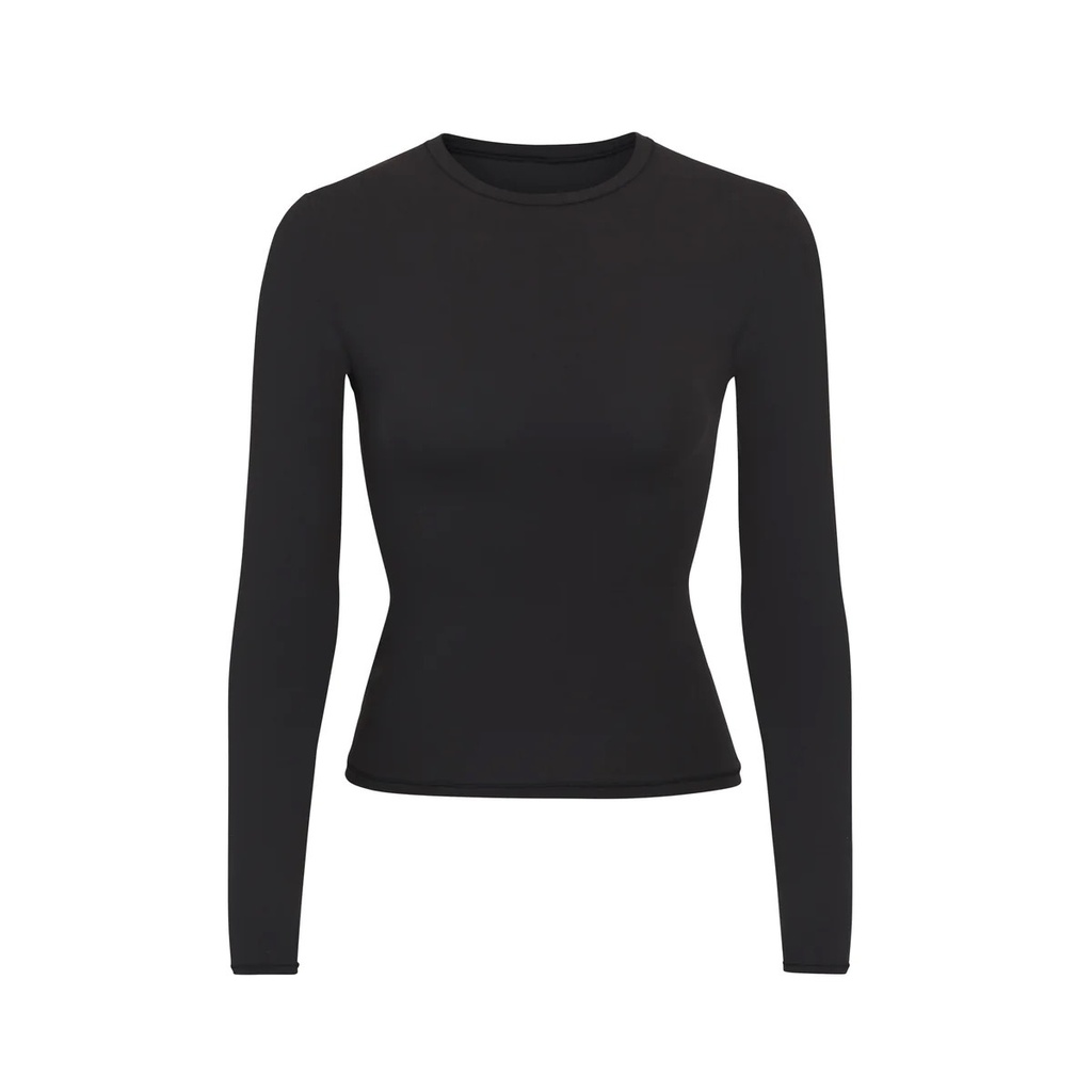 Brushed High-density Nylon Long-sleeved Bottoming Women's Single Wear