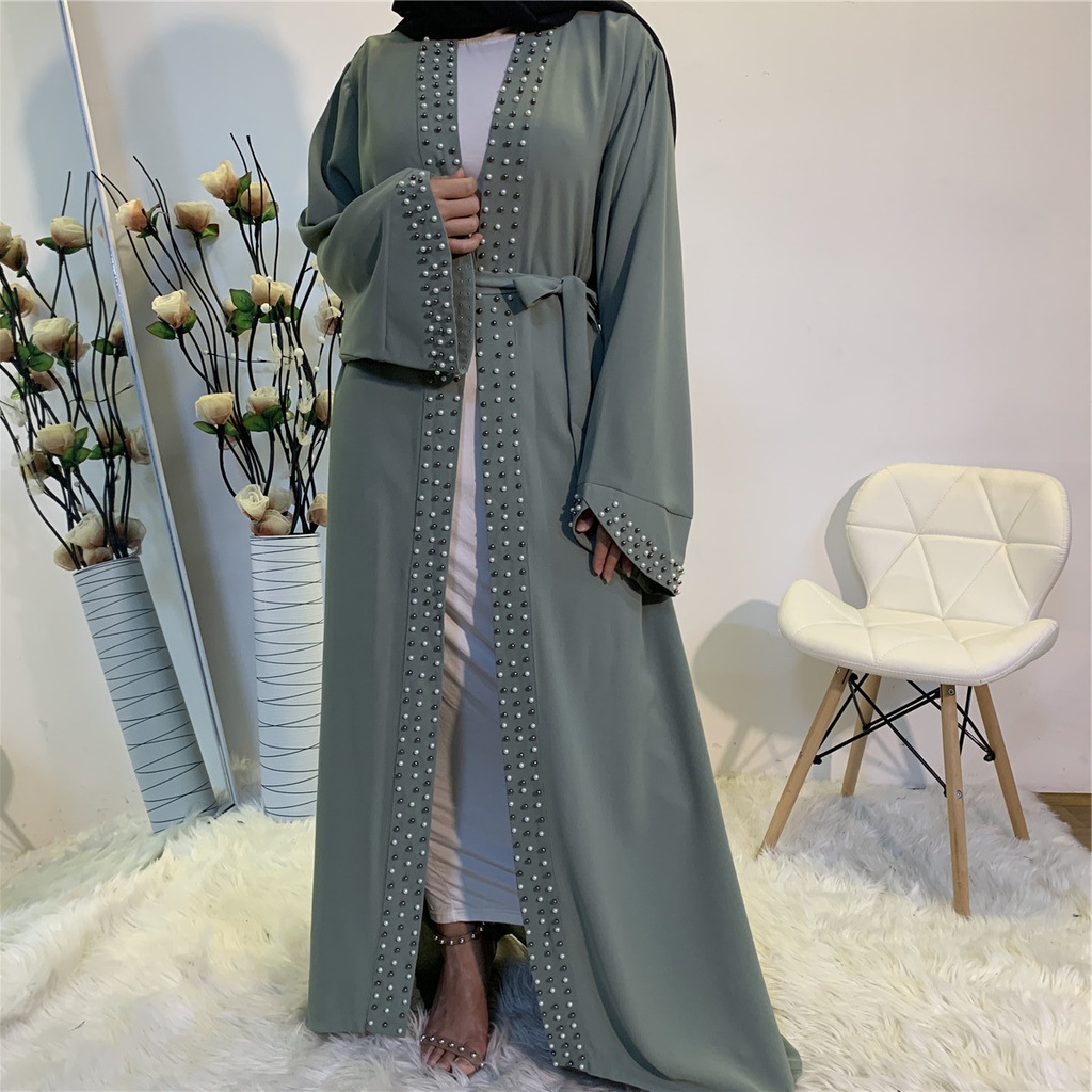 روب كاردجان نسائي مسلم مع خرز ورباط