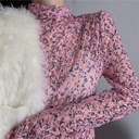 Lace High Collar Floral Long-sleeved Bottoming Shirt