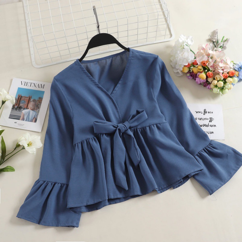 Bow-knot Baby Shirt Short Shirt