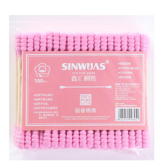 Double-Headed Wooden Stick And Ear Cotton Swab