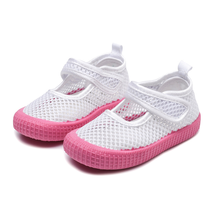 Children's Canvas Indoor Slip-on Elastic White Shoes