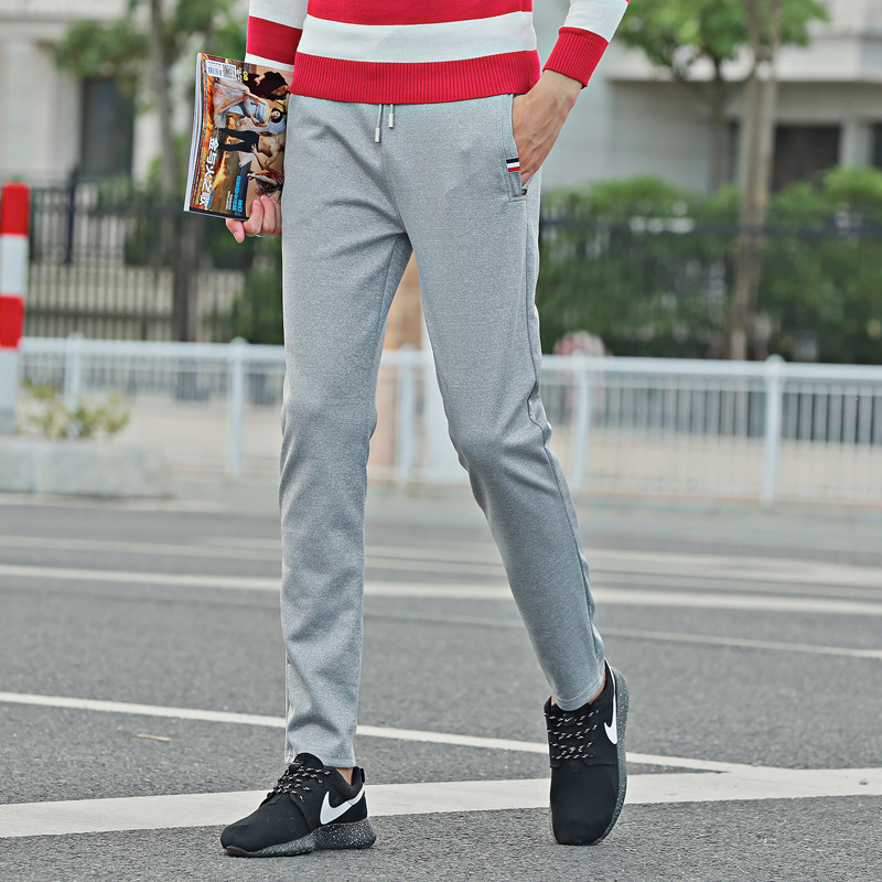 spring and autumn men's casual trousers Korean pants fast dry student sports pants male trousers straight tube autumn pants