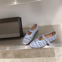 Women's Low-cut Buckle Hollow-out Round Toe Flat Shoes
