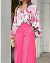 Women's Printed Casual Suit Loose Plus Size