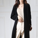 Super Long Wool Knit Cardigan Women