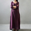 Oversized Linen Dress with Artistic Texture