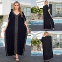 A loose rayon dress with elegant embroidery, perfect for any occasion. 