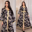 Long Kaftan Dress with Belt – Elegant and Luxurious Design with an Islamic and Oriental Touch