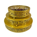 An iron tray with a unique design reflecting Islamic heritage art, perfect for Ramadan