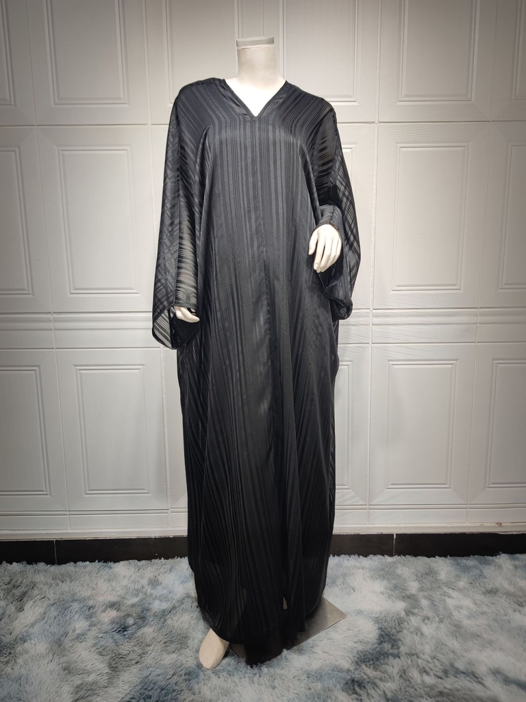 Elegant Islamic Abaya with a Luxurious Touch, Two-Piece Set