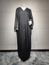 Elegant Islamic Abaya with a Luxurious Touch, Two-Piece Set