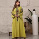 An elegant abaya dress with a luxurious modern style and an Islamic heritage touch