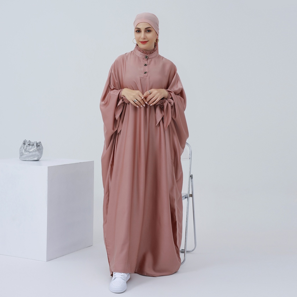 Large, Elegant Swing Abaya Dress in a Solid Color, Perfect for All Occasions