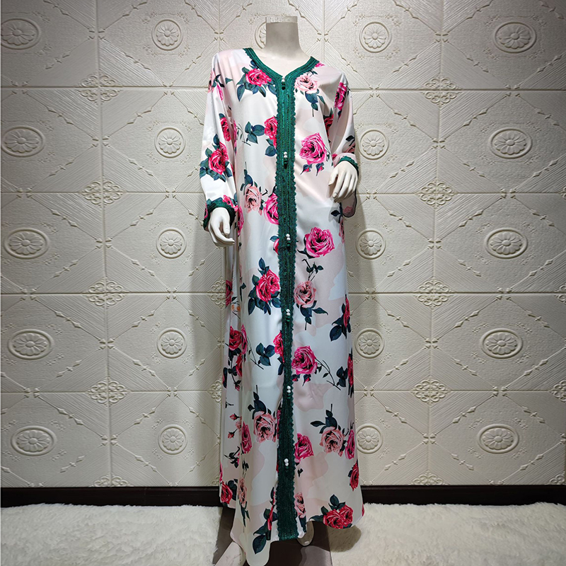Authentic Arabian Abaya with an Elegant Islamic Design and Luxurious Touches Inspired by Eastern Heritage