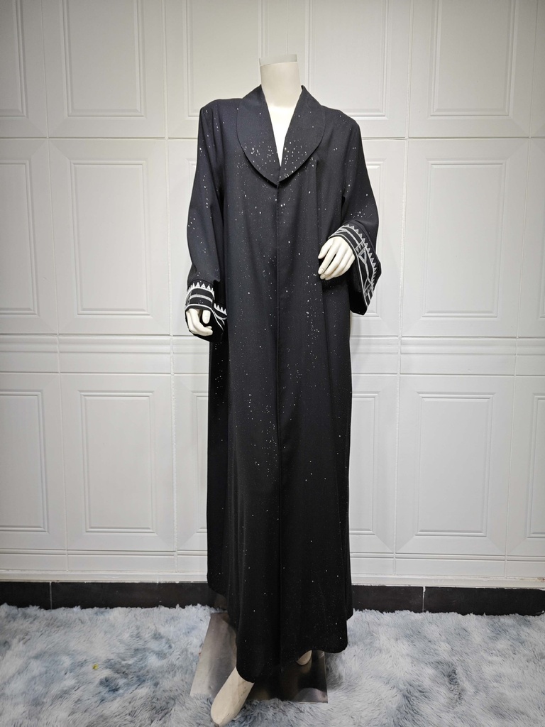 An Authentic Arabian Abaya with a Refined Islamic Design and Luxurious Touches Inspired by Eastern Heritage