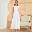 Elegant Cardigan Abaya Dress Adorned with Hand-Sewn Shiny Stones
