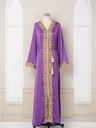 A luxurious abaya made from premium fabric with Arabic embroidery that enhances the traditional heritage 