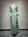 Muslim Luxurious Two-Piece Abaya Set with Belt
