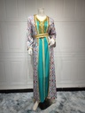 Royal Eastern Kaftan with Luxurious Embroidery Inspired by Islamic Heritage