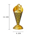 Luxury European-Style Metal Incense Burner with Golden Patterns – Elegant Design for Home and Office