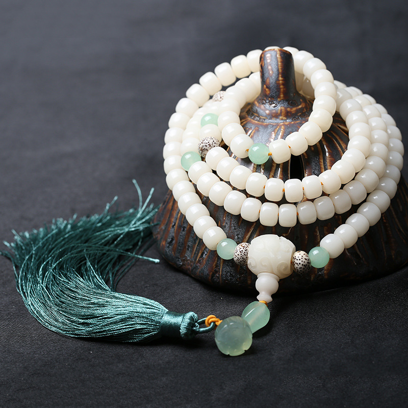 Luxury Islamic Misbaha with White Bodhi Root Beads