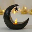 Star Moon Candlestick - Arabian Lantern with Electric Storm Candle