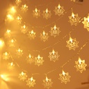 Ramadan LED string lights with a moon and castle design, perfect for festive decorations and home décor