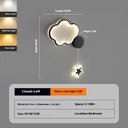 Wall lamp with a cloud and five-pointed star design, perfect for Ramadan decoration and adding a warm lighting touch to your home